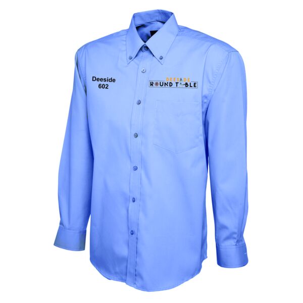 Deeside Round Table Mens Pinpoint Oxford Long Sleeve Shirt Thumbnail